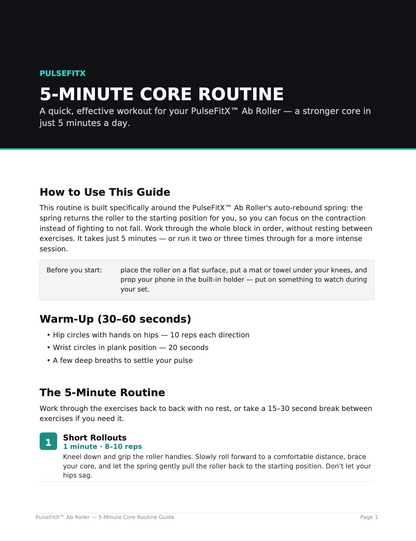 E-Book "5-Minute Core Routine"