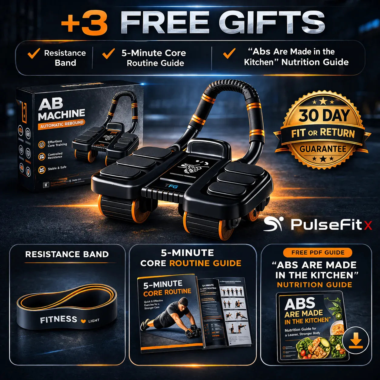 Rodillo Abdominal PulseFitX™